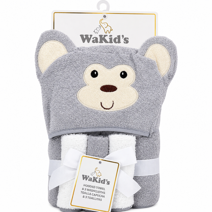 Set Toalla con Capucha + Babitas para Bebé | 100% Algodón