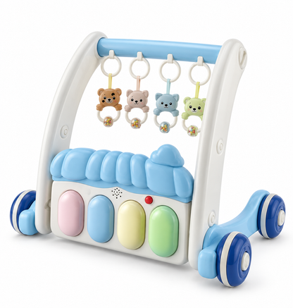 🎹 Gimnasio musical y caminador 2 en 1 — Azul