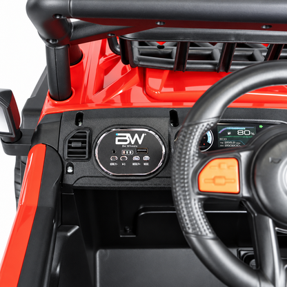 Carro Eléctrico Infantil Prinsel Super Trail 12V Rojo con Control Remoto | Con Llantas En Goma