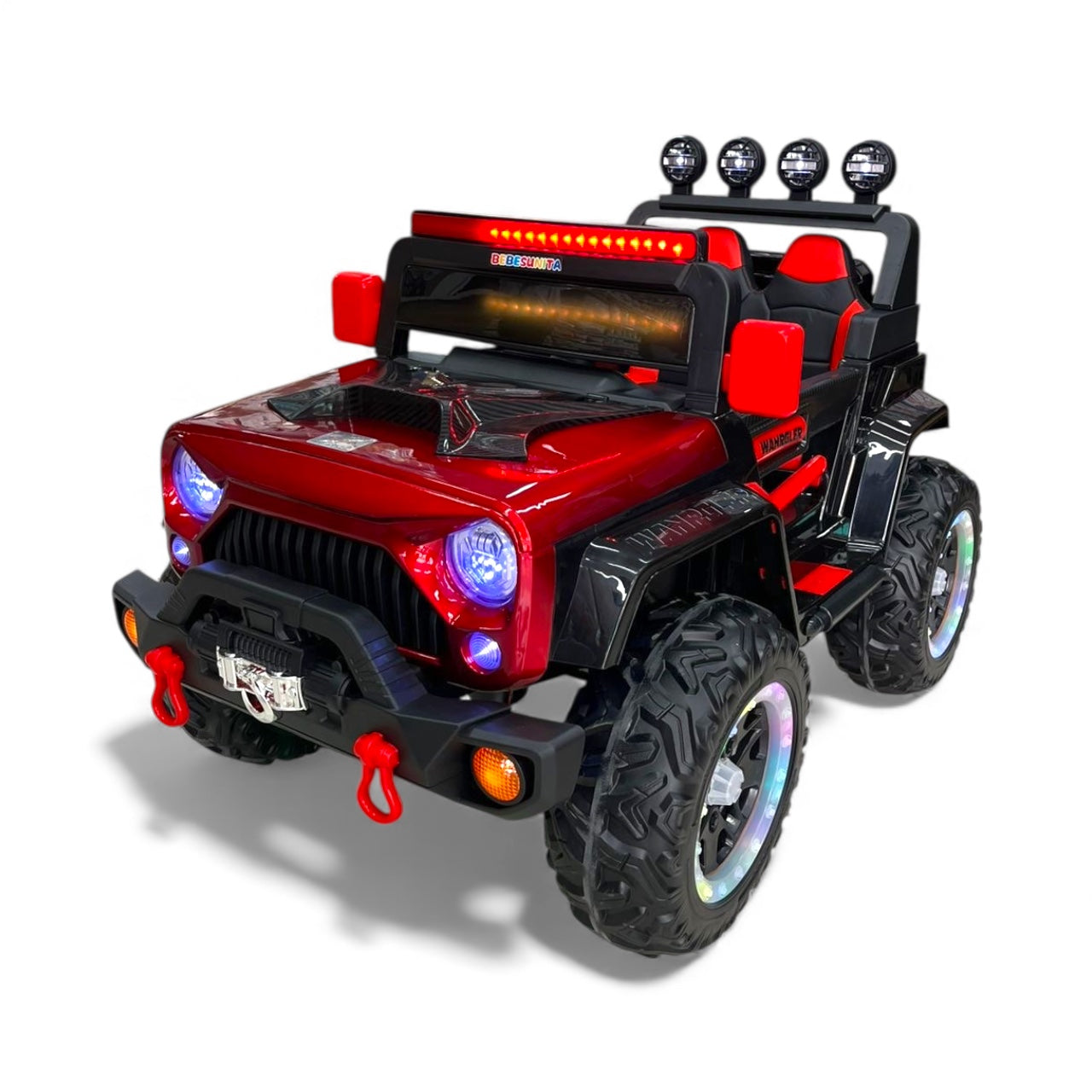 Carro 4x4 X15A Montero Con Llantas en Goma, Luces En Las Ruedas y Control Remoto