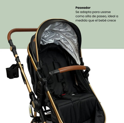 Coche Tipo Moisés Europeo Con Portabebe Yaco Premium