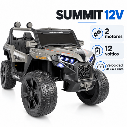 Carro Eléctrico Prinsel Summit 12V Gris con Control Remoto Con Llantas En Goma