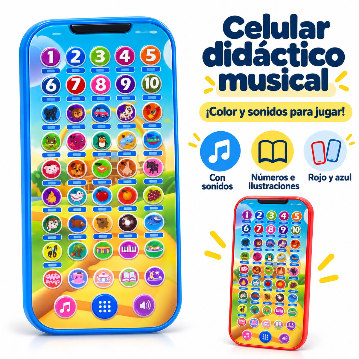 📱🎶 Celular didáctico musical: ¡aló, comienza la diversión!