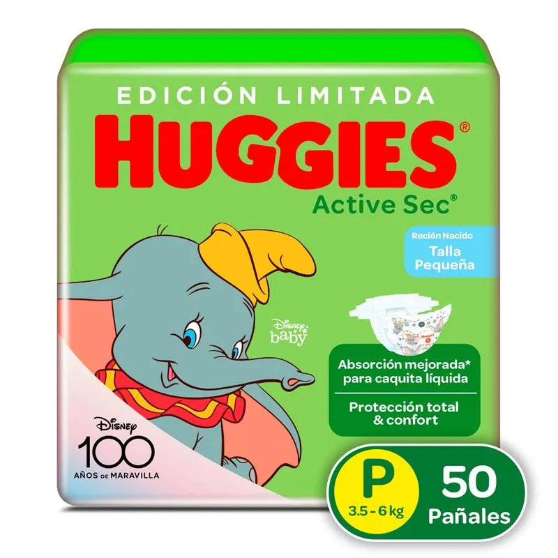 Pañal Huggies Active Sec Etapa 1 x 50 unidades