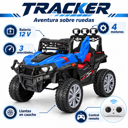 Carro Buggy Eléctrico Con Llantas En Goma Y Control Remoto 4x4 Tracker Maxibaby