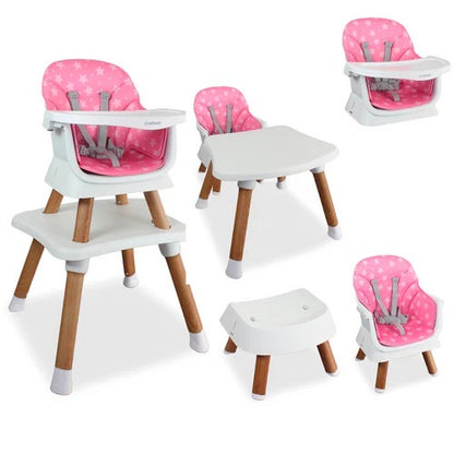 Silla Comedor Baby Elite Dinner 5 en 1 Bebesit Rosado
