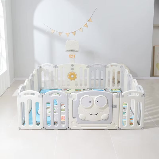 Corral De Juegos Ranita 140 Cms x 175 Cms En Plastico Incluye Cesta De Baloncesto