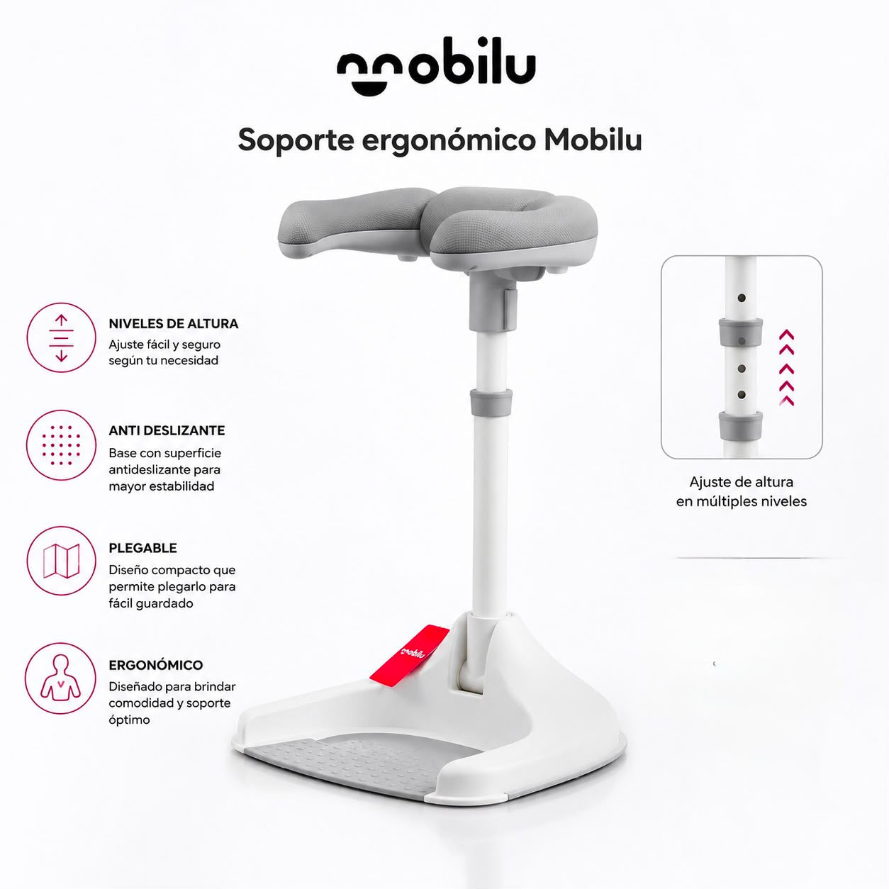 Soporte para ducha de bebé, soporte de baño para bebé altura ajustable con Base antideslizante y Manos Libres