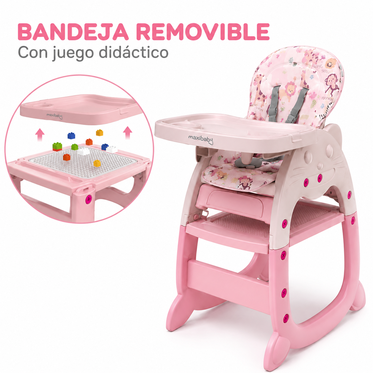 Comedor Escritorio Tower 2 en 1 con Bluetooth y Juego Didáctico Lego