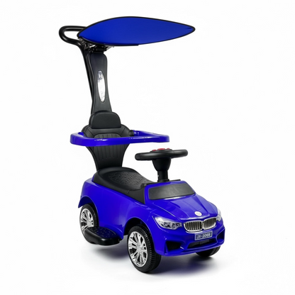 Carro Paseador Montable Deportivo Con Guía Dirigible Musical