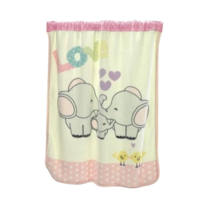 Cobija Térmica Española Mora Para Bebe 110 X 140 cms Elefante