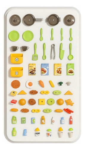 Cocina De Juguete 65 Piezas Electrica Altura 82 Cms