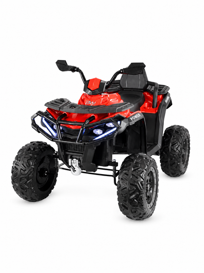 Cuatrimoto eléctrica Prinsel Warrior 12V roja con ruedas EVA