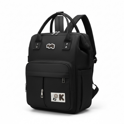 Pañalera Mochila Unicolor con Bolsillo Térmico