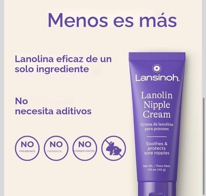 Crema De Lanolina Para Pezones Segura Para La Lactancia del Bebé x 40 Gramos Lasinoh