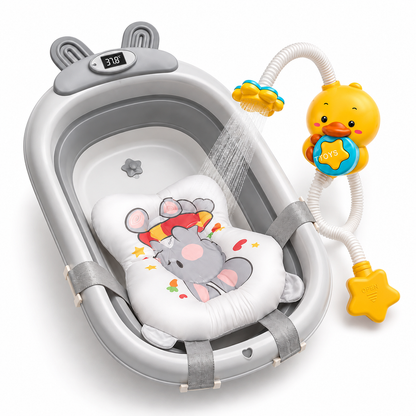 🛁 Combo Tina de Baño para Bebé + Ducha de Patito
