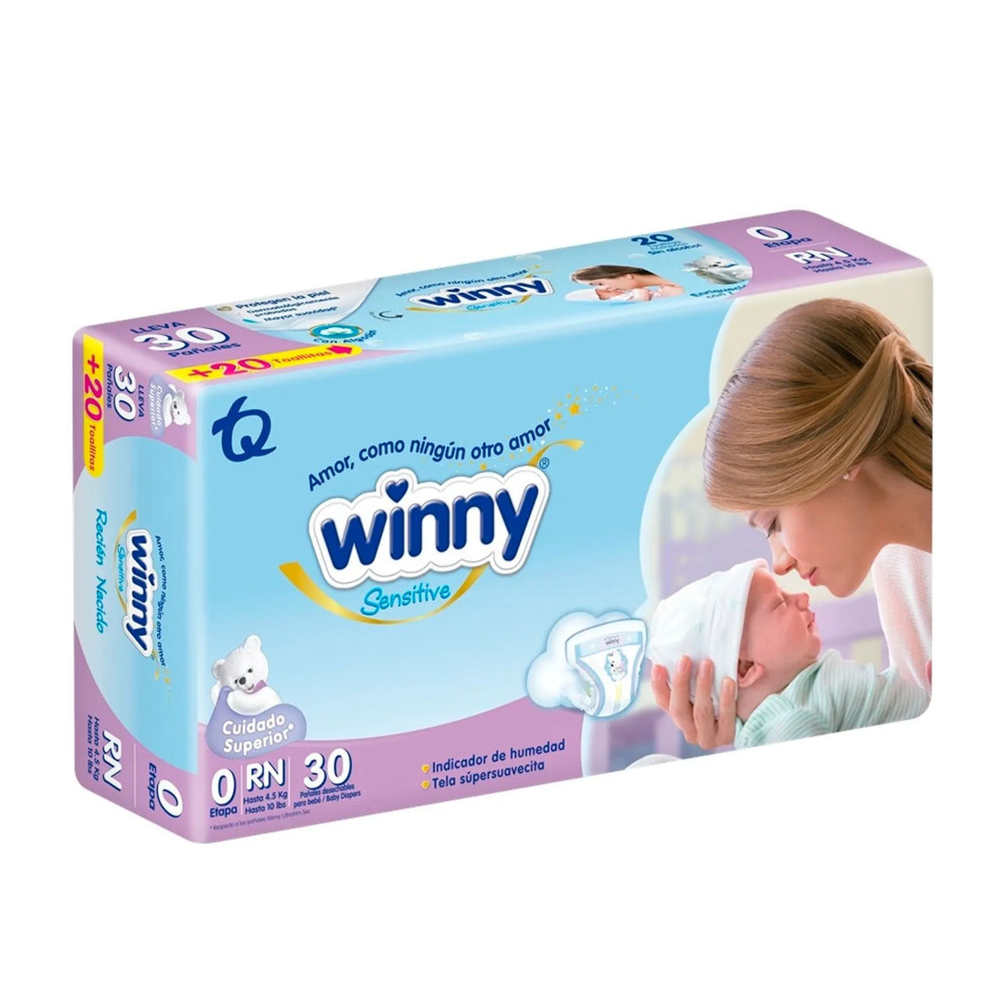 Pañal Winny Sensitive Etapa 0 x 30 unidades