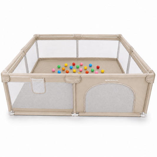 Corral de Juegos Grande 2,00 × 1,80 m con 30 Pelotas Bebesu