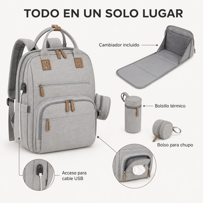 Pañalera Multifuncional con Cambiador SHT709