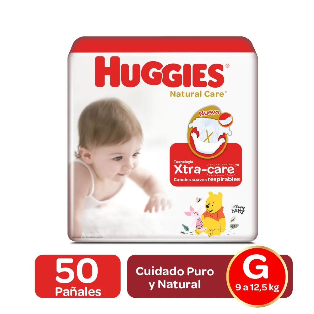 Pañal Huggies Natural Care etapa 3 x 50 unidades