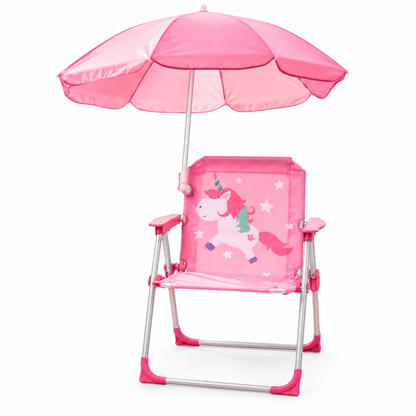 Silla Infantil Plegable con Sombrilla para Playa y Camping – 5 Diseños