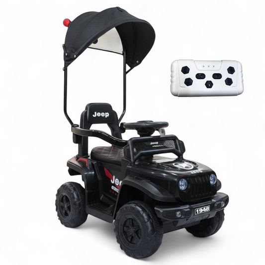 Carro Jeep Eléctrico Con Guía Dirigible, 2 Motores, Llantas En Goma, Control Remoto Recargable