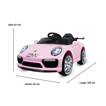 Carro Montable Eléctrico Cayman Prinsel Rosado Con Control Remoto