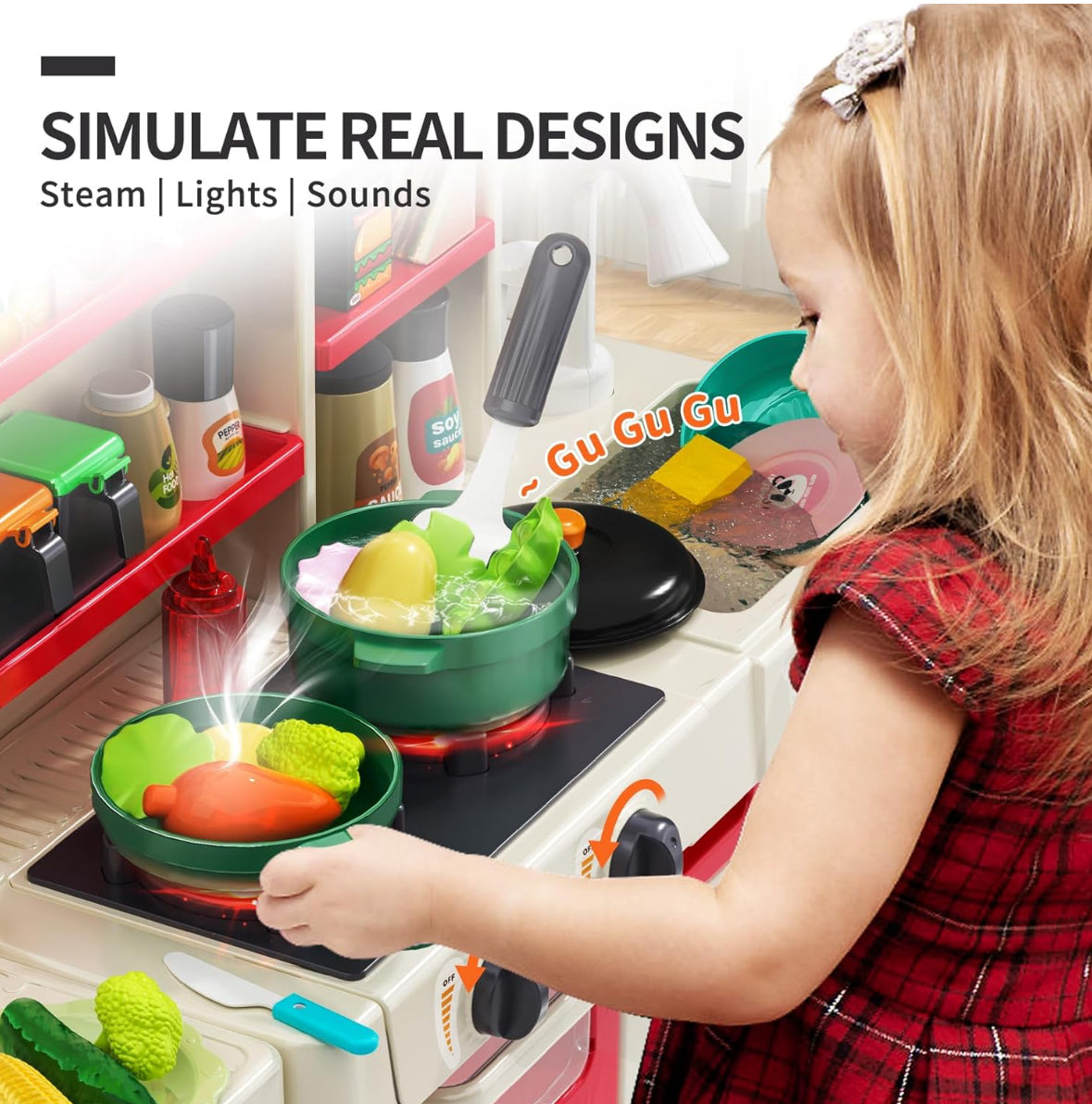 Cocina Infantil 63 Piezas Altura 80 Cms