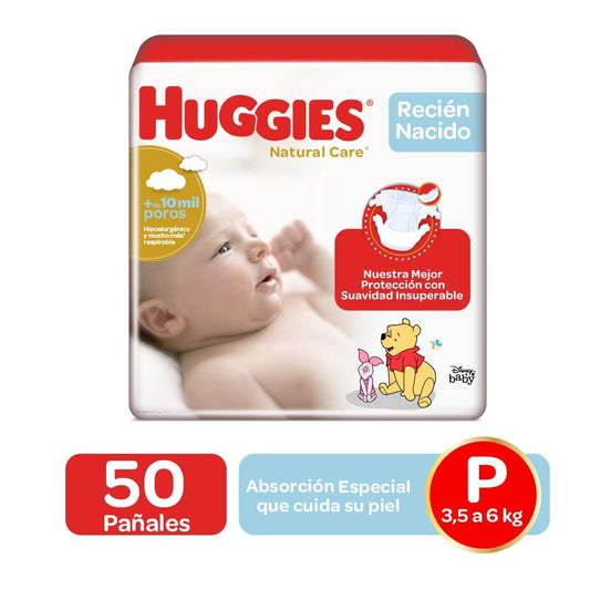 Pañal Huggies Natural Care etapa 1 x 50 unidades