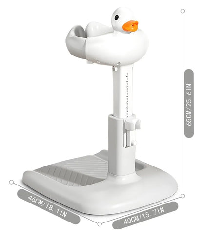 Soporte para ducha de bebé, soporte de baño para bebé altura ajustable con Base antideslizante y juguete pato, manos libres para madres