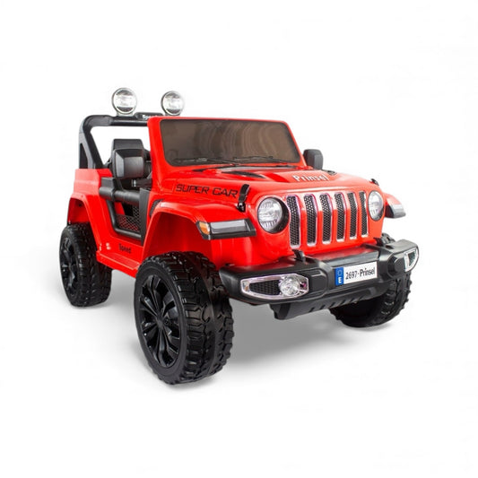 Carro Vehiculo Wrangler Prinsel Rojo Con Control Remoto