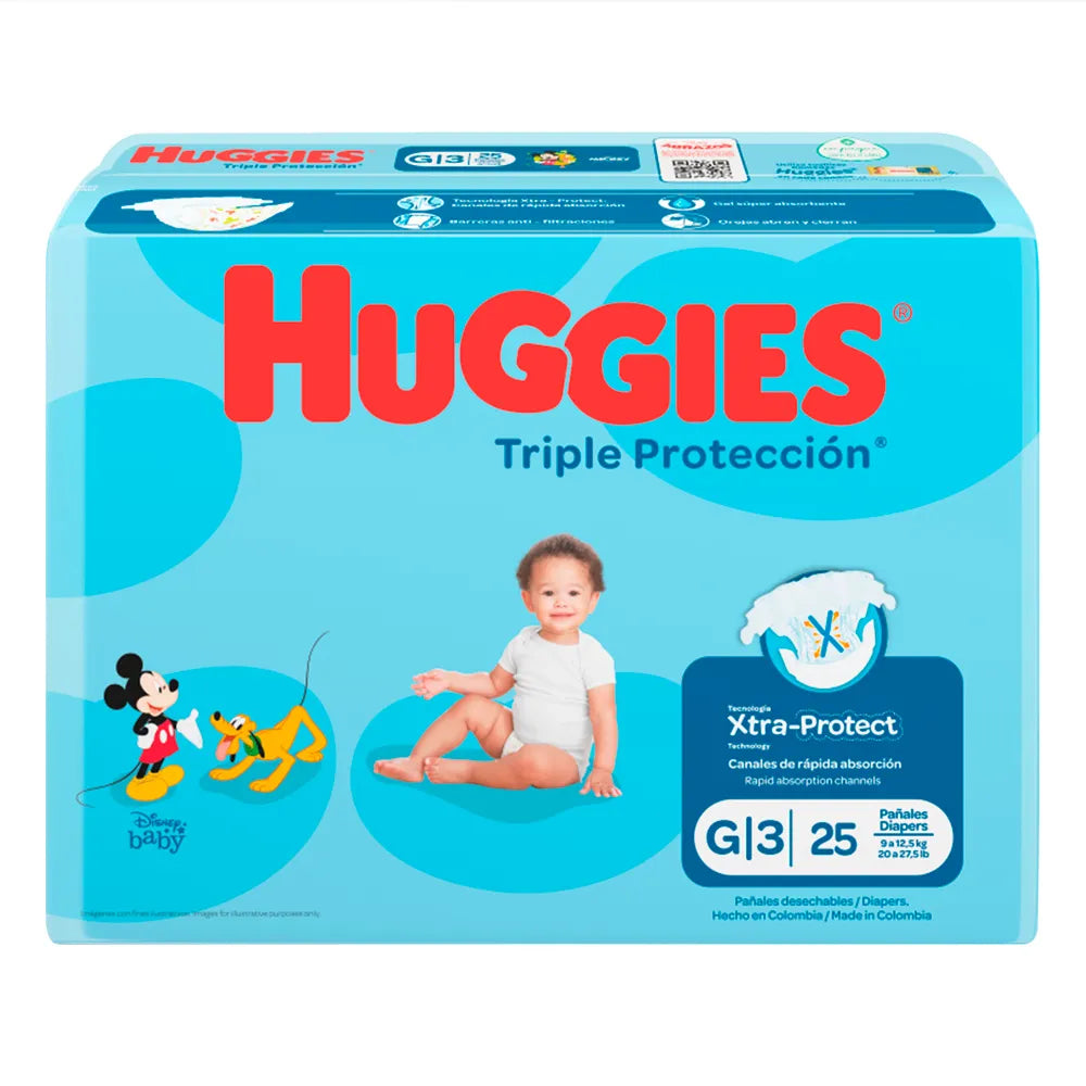 Pañal Huggies Triple Proteccion Etapa 3 x 25 unidades