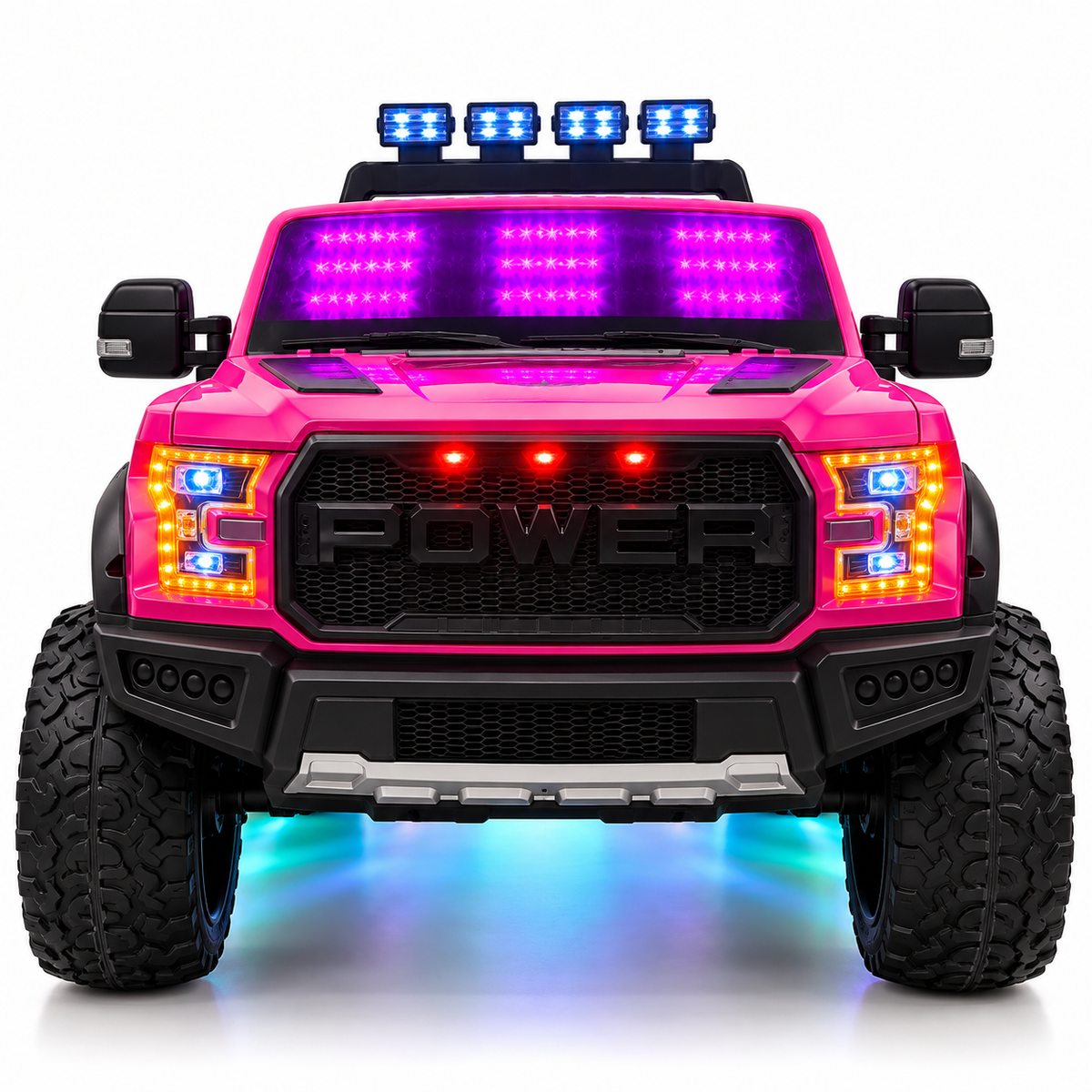 Camioneta Eléctrica Ford F150 Raptor 24V de 2 Puestos | 4 Motores, Control Remoto, Llantas En Goma Y Pantalla