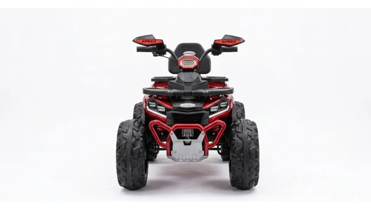 Cuatrimoto Eléctrica 4x4 Niños 12v Llantas Goma App Y Cuero Grande