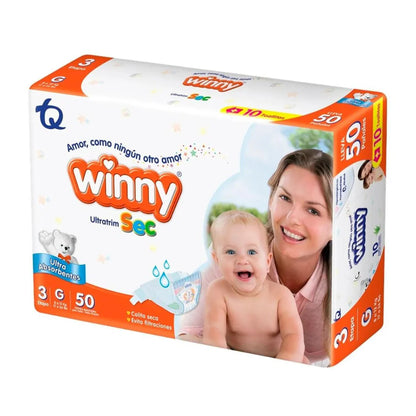 Pañal Winny Ultratrim Sec Etapa 3 x 50 unidades