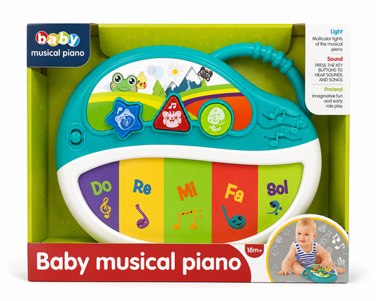 Piano Musical Interactivo para Bebés con Luces y Sonidos