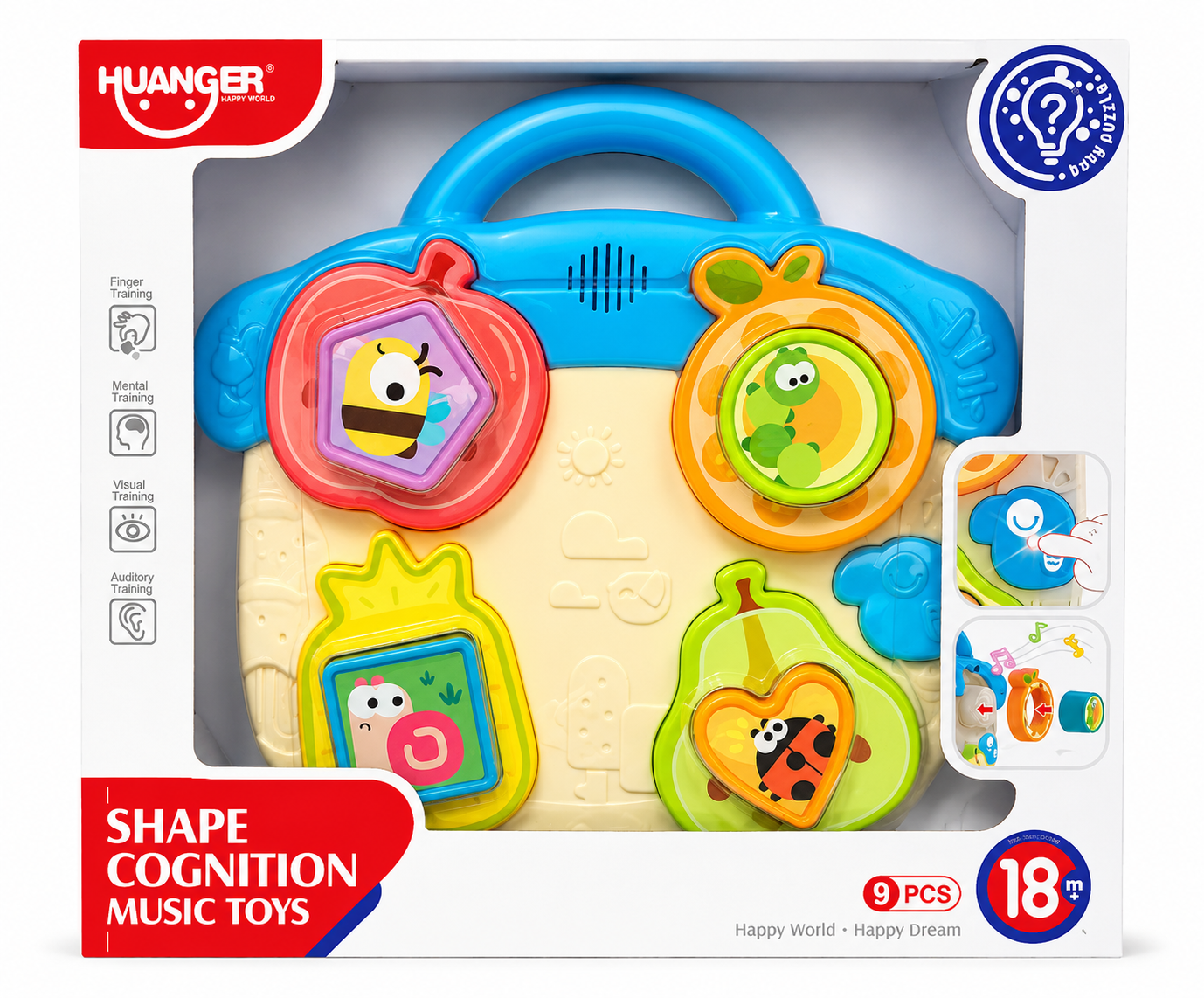 Juguete Educativo Sensorial con Formas, Sonidos y Actividades Interactivas para Bebés