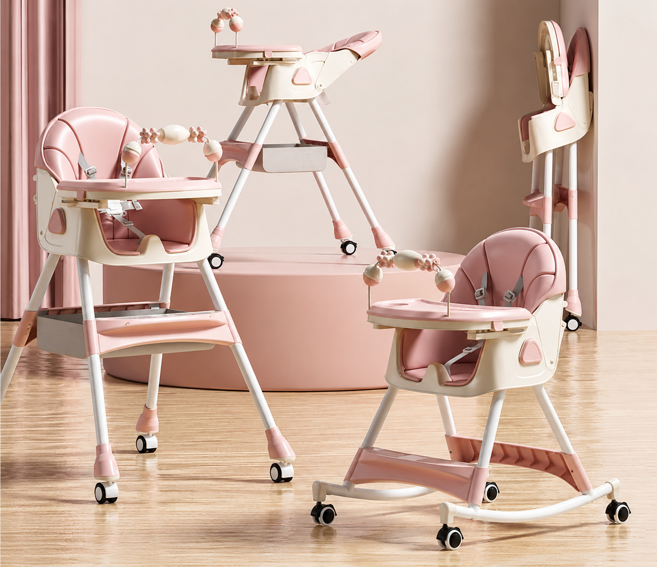Silla Comedor- Mecedora Multifuncional 4 en 1 para Bebé M42