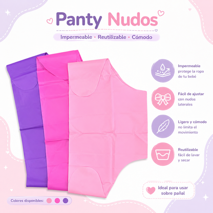 Panty Plástico con Nudos para Bebé x 3 – Impermeable y Reutilizable