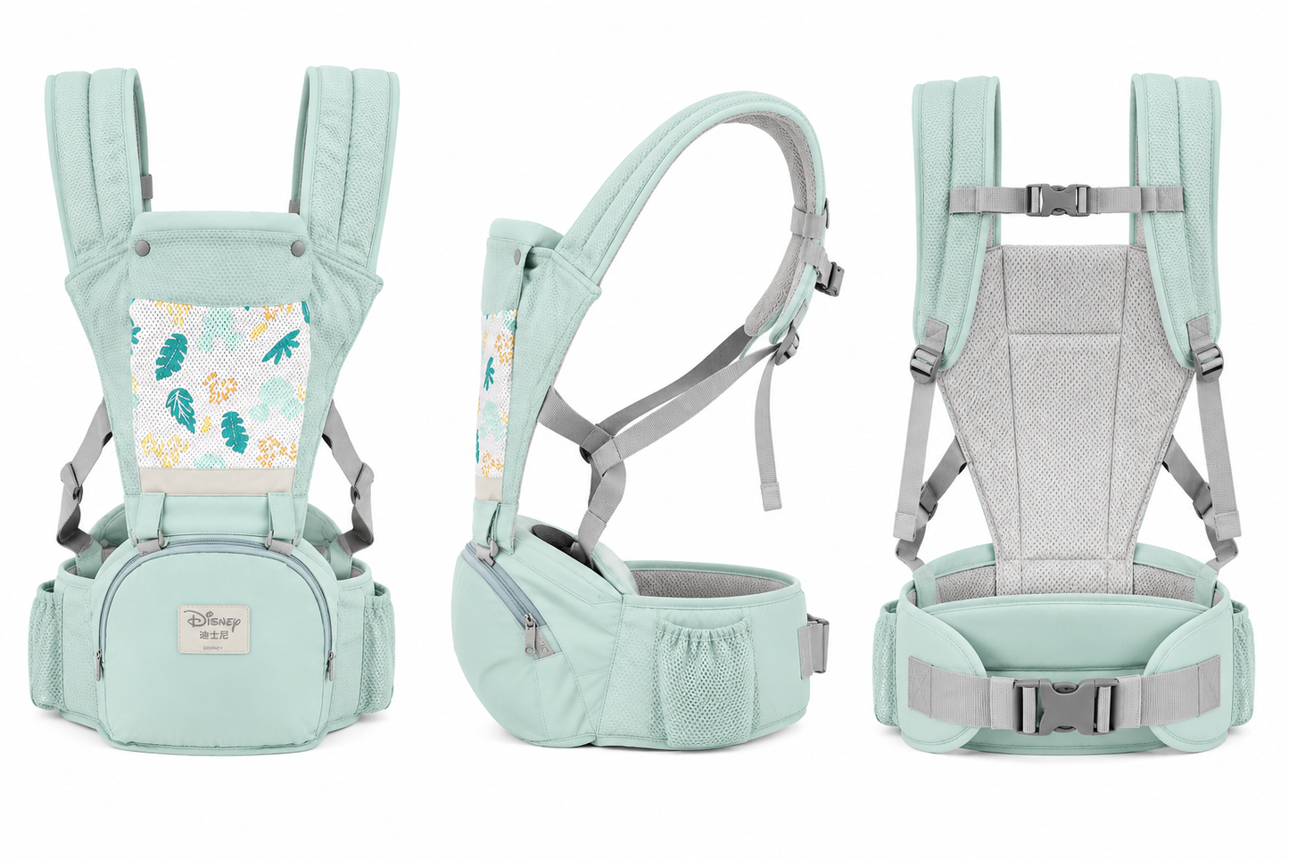 Cargador Ergonómico 6 en 1 Premium con Asiento de Cadera y Almacenamiento- Disney