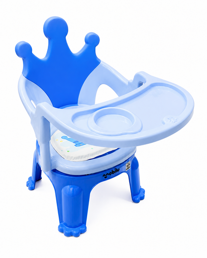 Silla Comedor Infantil con Bandeja Desmontable – Diseño Corona