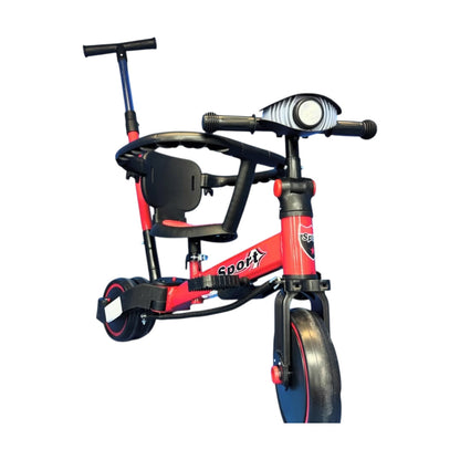 Bici Triciclo 3 En 1 Bicicleta Equilibrio Iniciacion Con Pedales, Luces y Con Guía De Lujo 1947