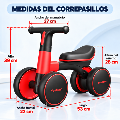 Bici Correpasillos Infantil De 4 Ruedas Sin Pedales K302-2 Youbeno