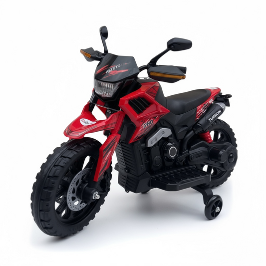 Moto Eléctrica  Cross Con Llantas De Apoyo