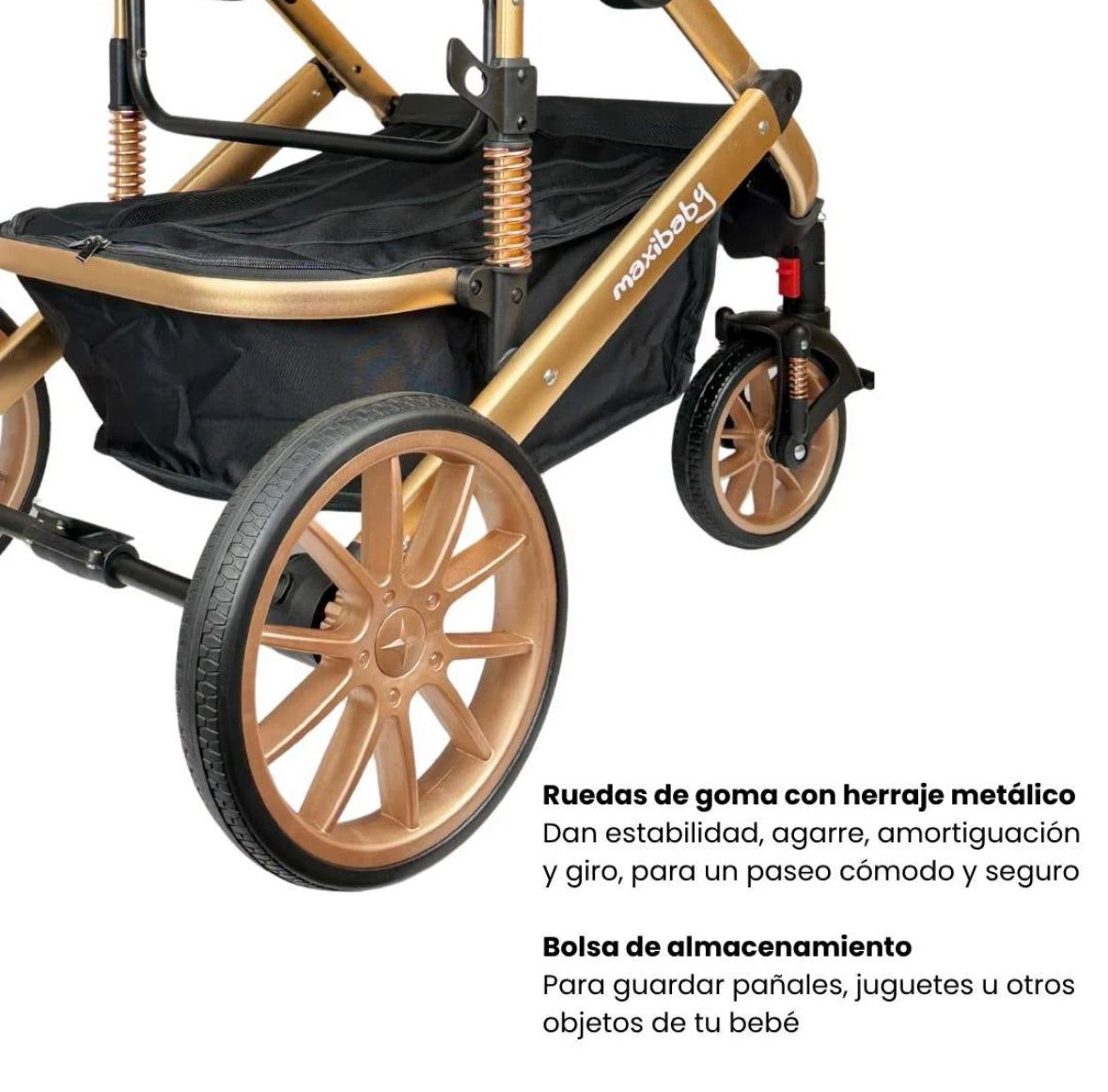 Coche Tipo Moisés Britto Premium Con Guarda Objetos