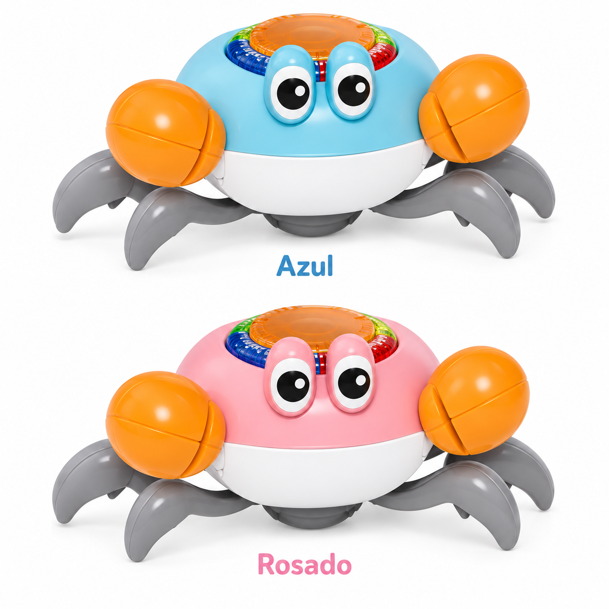 🦀 Cangrejo interactivo: ¡movimiento, luces y mucha diversión! 🎶