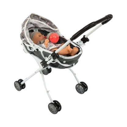 Juguete Set Bebé Muñeco 35cm Sonidos Coche Silla Accesorios