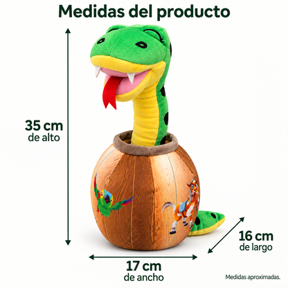 Serpiente Bailarina Musical de Peluche “Soy una Serpiente” – 35 cm Plim Plim