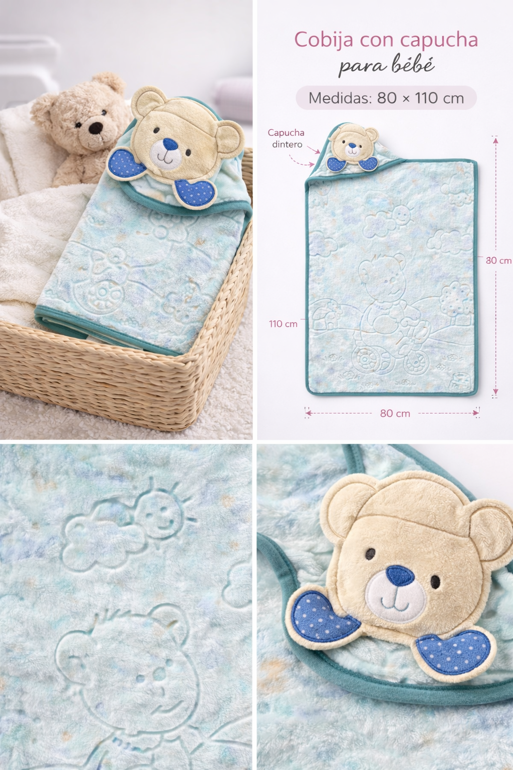 Cobija Victoria Repujada Para Bebé