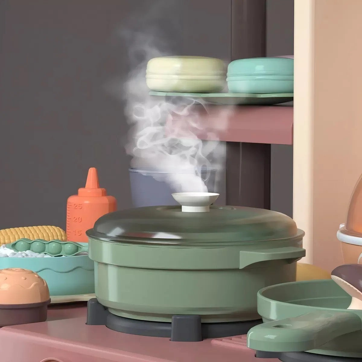 Cocina Infantil 87 Piezas Con Llave De Agua
